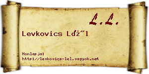 Levkovics Lél névjegykártya